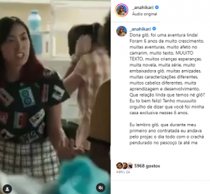 Ana Hikari deu detalhes sobre sua saída da emissora global. (Foto: Instagram)