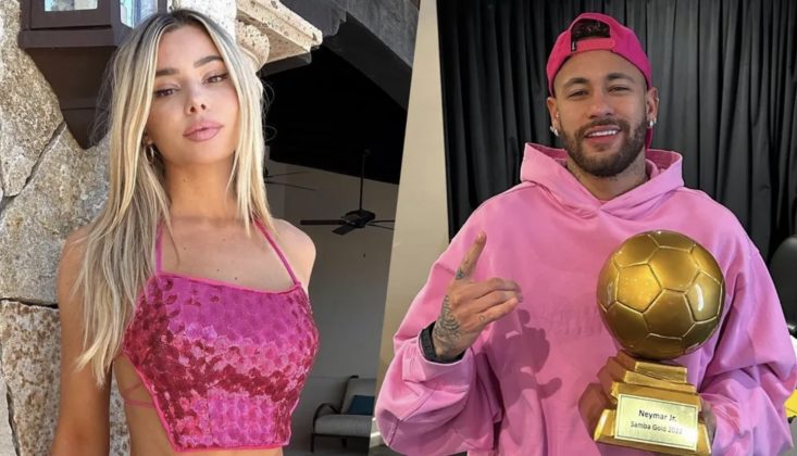 A modelo internacional Celeste Bright usou as redes sociais para expor um print de uma investida que recebeu de Neymar Jr. (Foto: Instagram)