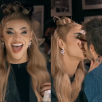 Fabio Porchat troca beijos com Pabllo Vittar em programa. (Foto: Reprodução)