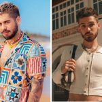 Ao ser questionado por seguidores, Zé Felipe opinou sobre o look escolhido por João Guilherme para apreciar a Semana de Moda de Paris, que envolveu um cropped. (Foto: Instagram/Montagem)