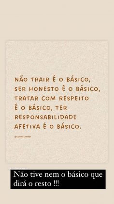 A artista refletiu sobre os últimos acontecimentos, e não poupou ao alfinetar o ex-marido. (Foto: Instagram)