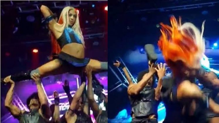 Susto! Pabllo Vittar cai no palco durante show e assusta público. (Foto: Instagram)