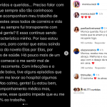 “Estou aqui, agora, para contar que estou saindo do elenco da novela ‘Elas por Elas’, por questões de saúde”, afirmou a atriz em seu Instagram. (Foto: Instagram)