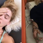 A youtuber surgiu em uma cama de hospital após horas sem fazer novas publicações. Ela contou que teve uma forte crise de enxaqueca. (Foto: Instagram)