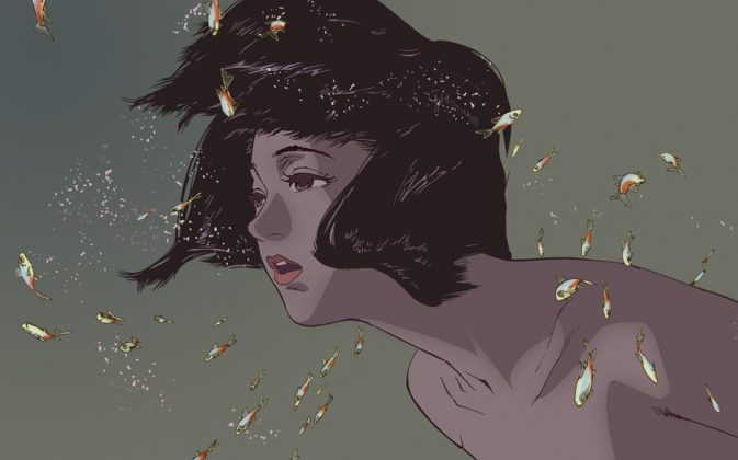 Perfect Blue, 1997. Mima Kirigoe é uma cantora pop, mas decide se tornar uma atriz, tendo como primeiro projeto uma série de crime. Muitos de seus fãs ficam chateados com sua decisão e uns deles, obcecado por Mima, começa a perseguí-la. Decidida a ignorar tais fatos, ela se preocupa com sua personagem na série que sofrerá um sequestro em um dos episódios. Afetada pela cena, Mima fica traumatizada e deixa de distinguir a realidade da ficção. (Foto: Divulgação)