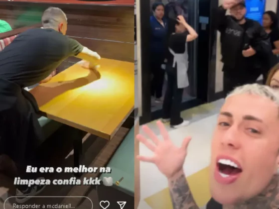 MC Daniel causou a surpresa dos internautas de plantão ao ter revisitado o passado, enquanto visitava o local em que trabalhou como auxiliar de limpeza. (Foto: Instagram)