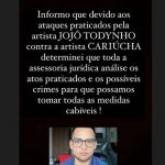 "No dia de hoje Jojo se manifestou no Instagram dizendo que tinha respaldo de sua advogada pelas frases que iria falar", informou a defesa da influenciadora. (Foto: Instagram)