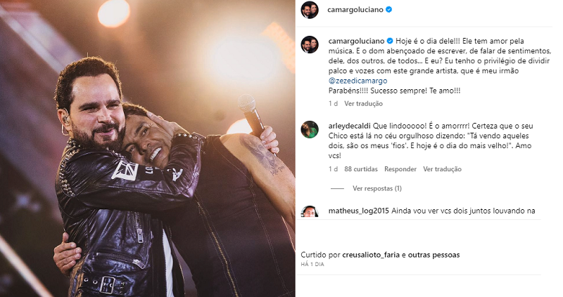 “Hoje é o dia dele! Ele tem amor pela música”, escreveu na legenda. (Foto: Instagram)