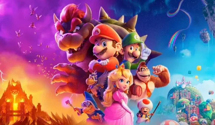 'Super Mario Bros. O Filme': A animação, que foi lançada em abril, é a terceira adaptação para o cinema da franquia de jogos de Mario da Nintendo. Com um orçamento avaliado em US$ 100 milhões, o filme já faturou mais de U$ 1,3 bilhão até agora, liderando o ranking. (Foto: Divulgação)