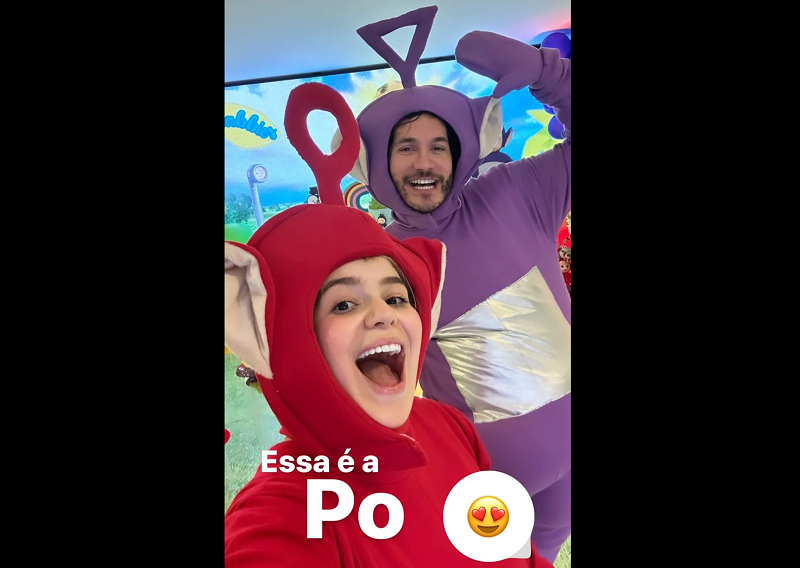 Em um vídeo, a família toda surgiu fantasiada como os personagens de Teletubbies. (Foto: Instagram)