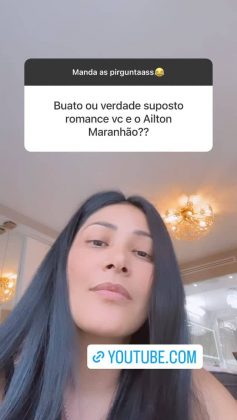 Ela, que está solteira desde o ano passado, se pronunciou acerca do suposto affair com o empresário Ailton Maranhão. (Foto: Instagram)