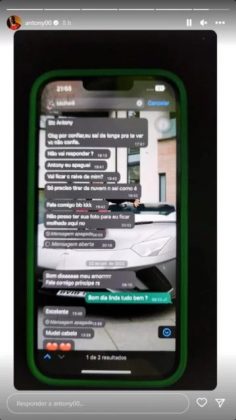 Finaliza! Antony afirmando que procurará seus direitos. (Foto Instagram)