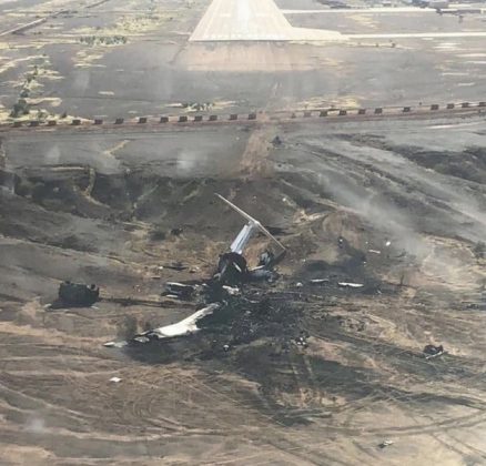 A aeronave da empresa Ruby Star Airways, com sede em Minsk, em Belarus, explodiu instantes após ter pousado em uma pista, em Mali, na África. (Foto: reprodução)