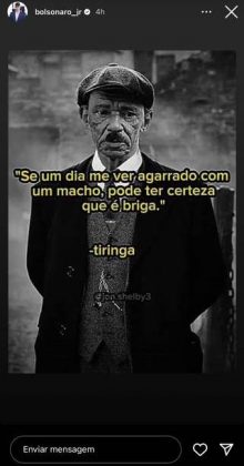 O rapaz, de 25 anos, compartilhou uma fala do cantor pernambucano Tiringa, e se limitou em dar mais detalhes. (Foto: Instagram)