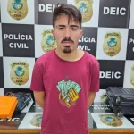 Um jovem, de 22 anos, que segundo a polícia civil é garoto de programa, foi preso suspeito de matar um professor. (Foto: Polícia Civil GO)