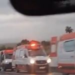 A perícia esteve no local e recolheu o tacógrafo do ônibus para apuração das causas do acidente. (Foto: reprodução vídeo)