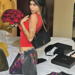 Mia Khalifa, conhecida por seu ativismo pró-Palestina, comparou a imagem dos terroristas em Israel a uma cena de um quadro renascentista. (Foto: Instagram)