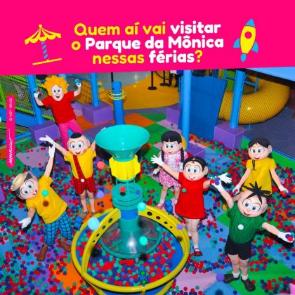 Parque da Mônica: Inspirado nos quadrinhos de Maurício de Sousa, este parque temático oferece atrações baseadas nos personagens mais amados das crianças brasileiras. (Foto: Divulgação)