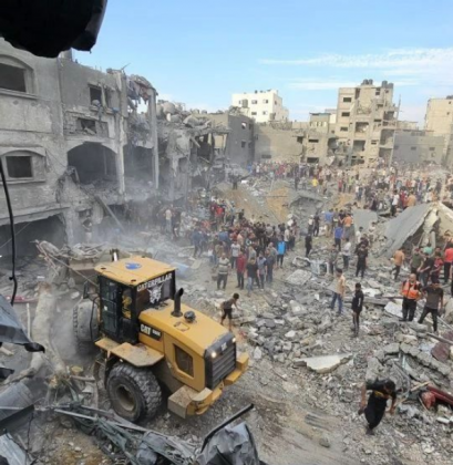 Escombros de bombardeio em Gaza (Foto: Instagram)