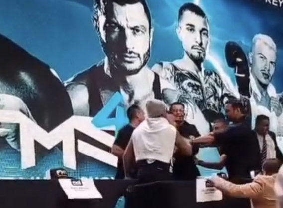 O ex-campeão mundial de boxe acabou perdendo a cabeça durante uma discussão. (Foto: Reprodução vídeo Instagram)