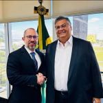 Após reunião entre o presidente Luiz Inácio Lula da Silva (PT) com o atual ministro Flávio Dino nesta manhã (Foto: Instagram)