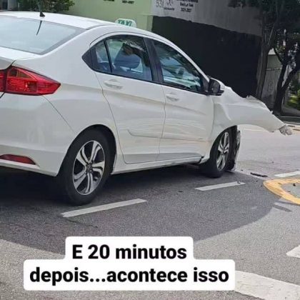 O apresentador Felipe Andreoli sofreu um acidente de carro enquanto estava a caminho dos estúdios da Globo, e deu detalhes nas redes sociais. (Foto: Instagram)