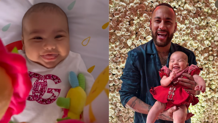 Neymar compartilha vídeo da filha usando roupa de grife de R$ 1,5 mil. (Foto: Instagram)