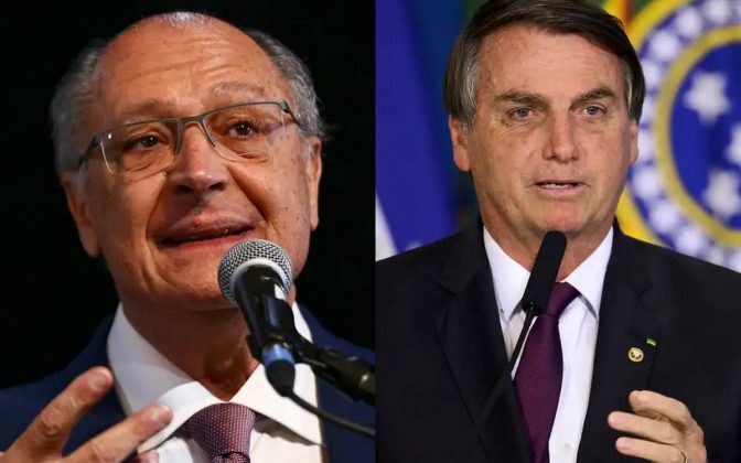 Alckmin rasga o verbo e detona Bolsonaro em entrevista: "Desocupado". (Fotos: Agência Brasil)