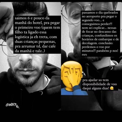 O cantor Junior Lima utilizou as redes sociais para revelar ter perdido um voo internacional que faria com a família, e desabafou. (Foto: Instagram)