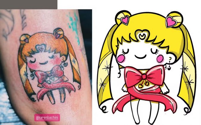 "Em relação à tatuagem da Sailor Moon, estou conversando com a tatuadora e gostaria que as pessoas evitassem atacá-la. Agradeço pelo apoio contínuo de vocês na proteção de meu trabalho artístico. Entendo que pode ter havido um lapso de julgamento quando se trata de fazer referência a obras de arte on-line e revendê-las, mas não quero que as pessoas sejam criticadas por isso. Obrigada pela compreensão!", escreveu Nina. (Foto Instagram)