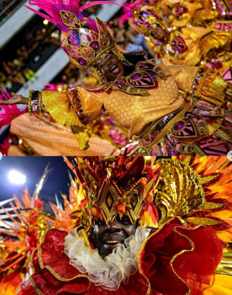 Muitas cores marcaram o desfile da Beija-Flor. (Foto: Instagram)