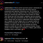 Nos comentários da publicação Regina agradeceu a postagem. (Foto: Instagram)