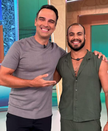 Marcus e Tadeu no final do programa desta terça-feira. (Foto: Instagram)