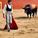 Mario Alcada durante tourada na Espanha. (Foto: Instagram)