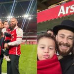 Fred e Bianca posam juntos com filho em estádio de futebol de Londres. (Foto: Montagem Instagram)