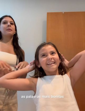 Ana Castela pede palavras bonitas para sua irmã, Antonella, em vídeo. (Foto: Instagram)