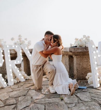 O pedido de casamento foi compartilhado nas redes sociais (Foto: Instagram)