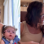 Letícia Cazarré compartilha registro da filha sorrindo após susto na madrugada: "Agora já está tudo bem" (Foto: Instagram)
