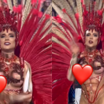 Gabi Martins passa perrengue com fantasia e fica com seios expostos durante desfile (Foto: Instagram)