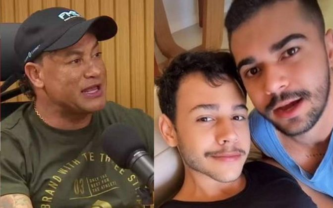 Popó revela como foi sua reação após filho assumir namoro com outro homem. (Foto: Instagram)