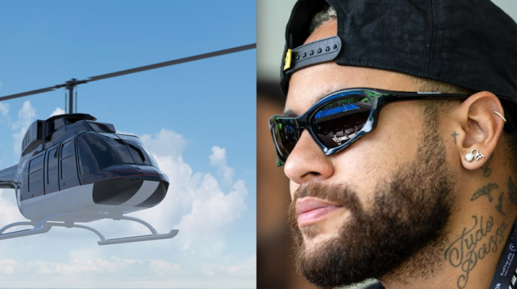 Neymar e helicóptero.