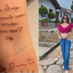 Irmã tatua corpo em homenagem à influenciadora grávida que morreu de dengue. (Foto: Montagem Instagram)