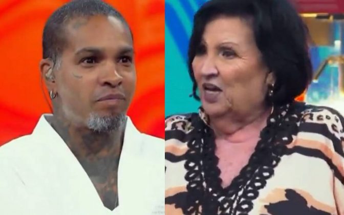Mãe de Paulo Gustavo massacra Rodriguinho no 'Domingão' (Foto: TV Globo)