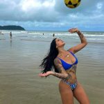 Ana Laura, além de tatuadora, é atleta e compartilha interesses com MC Binn. (Foto: Instagram)