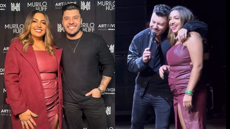 Murilo Huff leva Camila Moura ao palco de seu show e homenageia influenciadora: “Exemplo de superação” (Foto: Instagram)