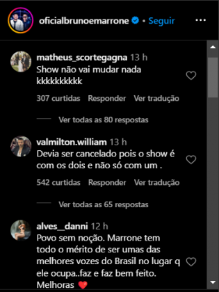 Marrone conseguiu atendimento a tempo de evitar a perda total da visão central. (Foto: Instagram)