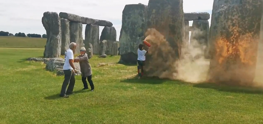 Stonehenge é um Patrimônio Mundial da UNESCO. (Foto: Divulgação: Just Stop Oil)