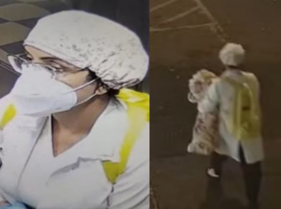 Recém-nascida sequestrada por falsa médica em MG é encontrada em Goiás. (Foto: Reprodução videomonitoramento)