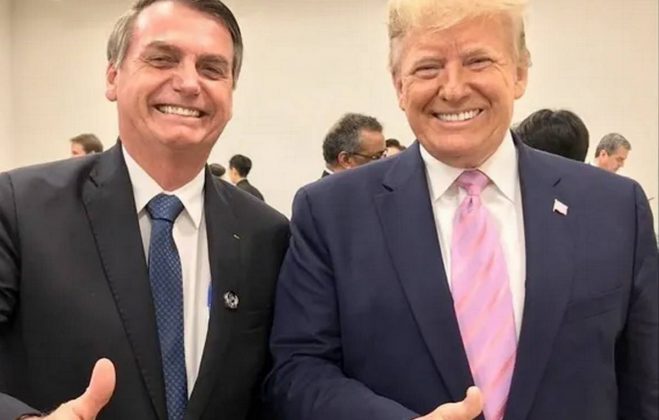 Bolsonaro celebrou vitória de Trump em mensagem enviada na madrugada. (Foto: Instagram)