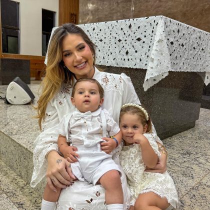 Virginia que está grávida de 9 meses, celebra batizado de sobrinho (Foto: Instagram)